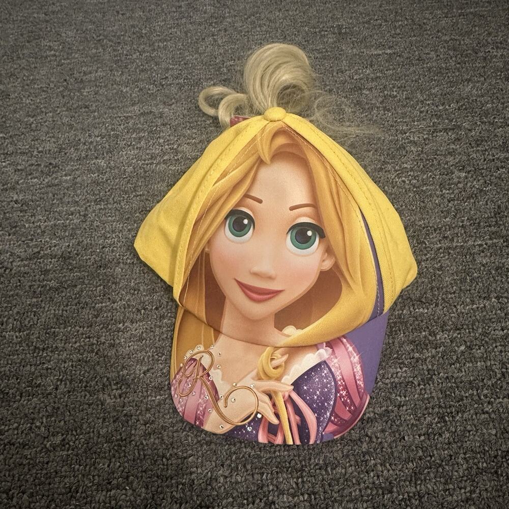 Girls Disney Princess Rapunzel Baseball Cap with Faux Hair